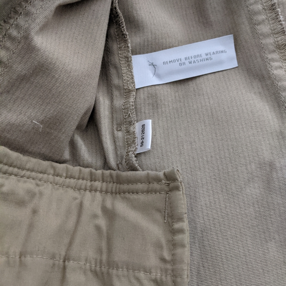 🆕 NWOT Loft Canvas Tan Pinstripe Blazer Cotton Blend - Picture 10 of 12